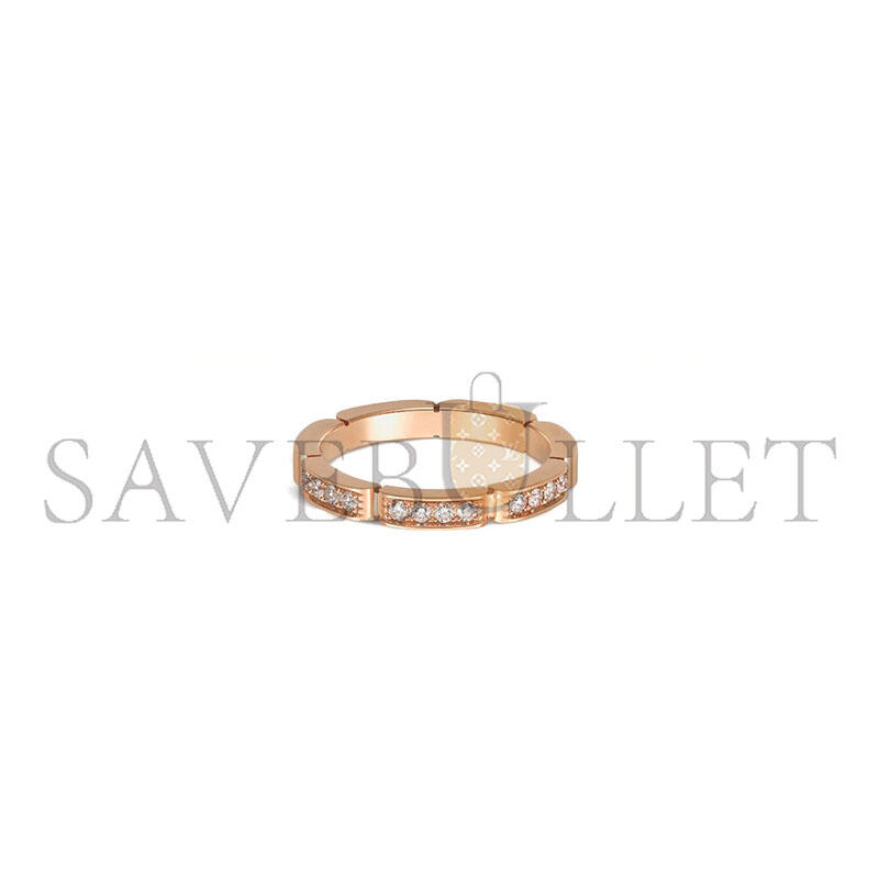 CARTIER MAILLON PANTHÈRE WEDDING BAND, HALF-PAVED B4221200
